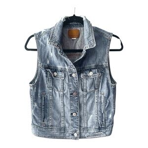 American Eagle Denim Vest Small